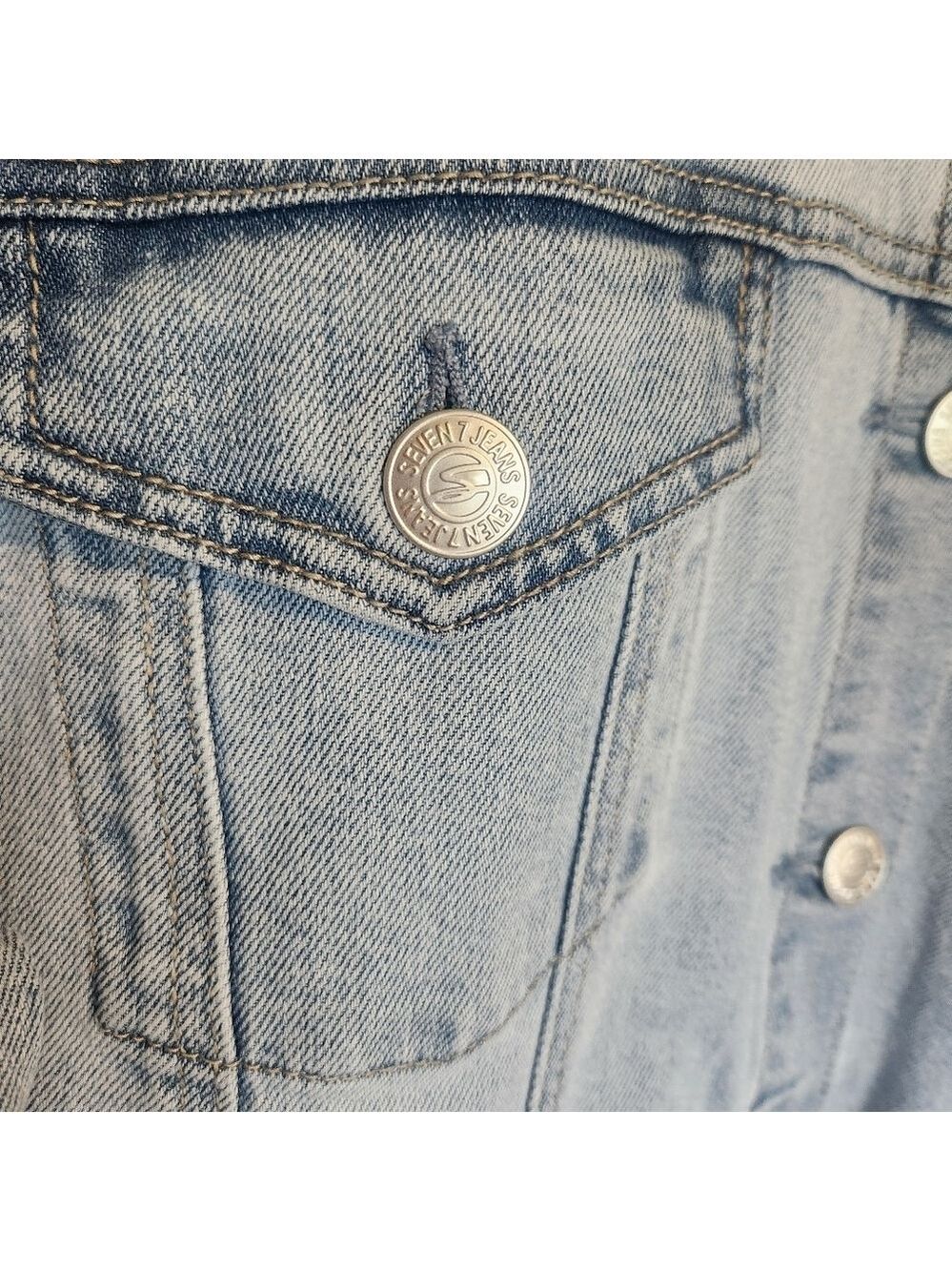 SEVEN7 CLASSIC DENIM TRUCKER JACKET XXL NWT - Picture 6 of 10